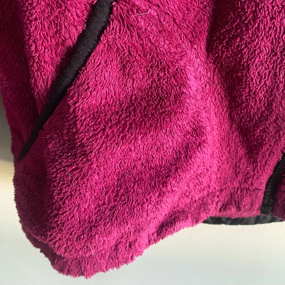 The North Face Girls L 14/16 Blue Magenta Fleece Hoodie Jacket Full‎ Zip Classic